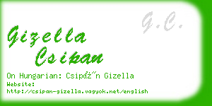 gizella csipan business card